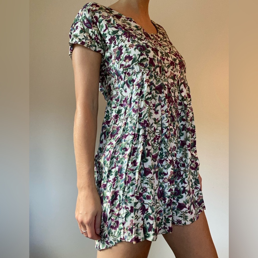 Vintage Floral Short Romper